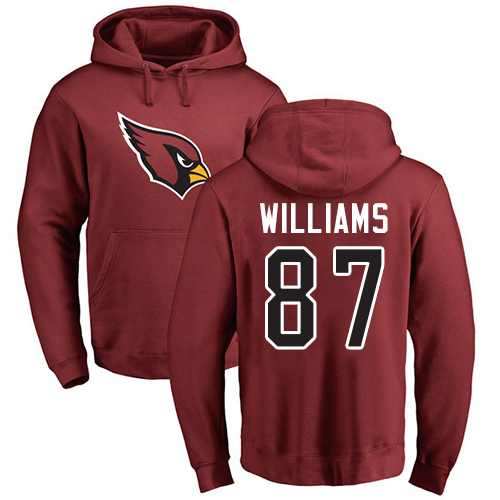Arizona Cardinals Men Maroon Maxx Williams Name And Number Logo NFL Football #87 Pullover Hoodie Sweatshirts->arizona cardinals->NFL Jersey
